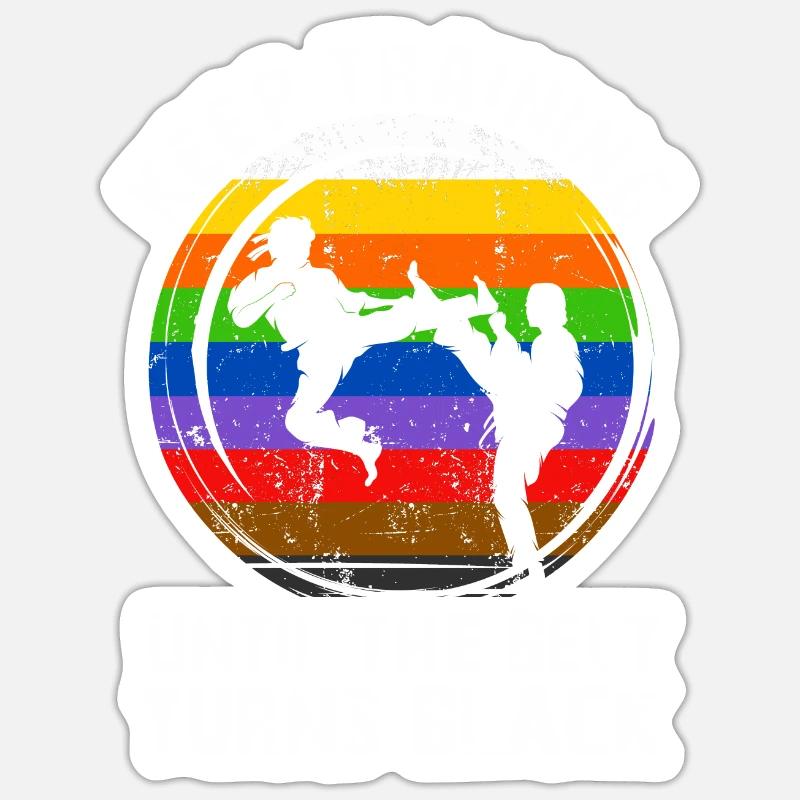 Keep Training Until The Belt Turns Black Sticker size S (10 x 10 cm)