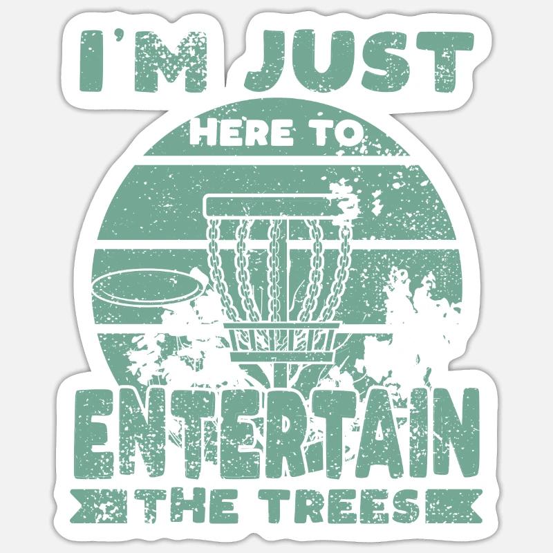 Disc Golf Spruch - Sticker Größe S (10 x 10 cm) - Mattweiß