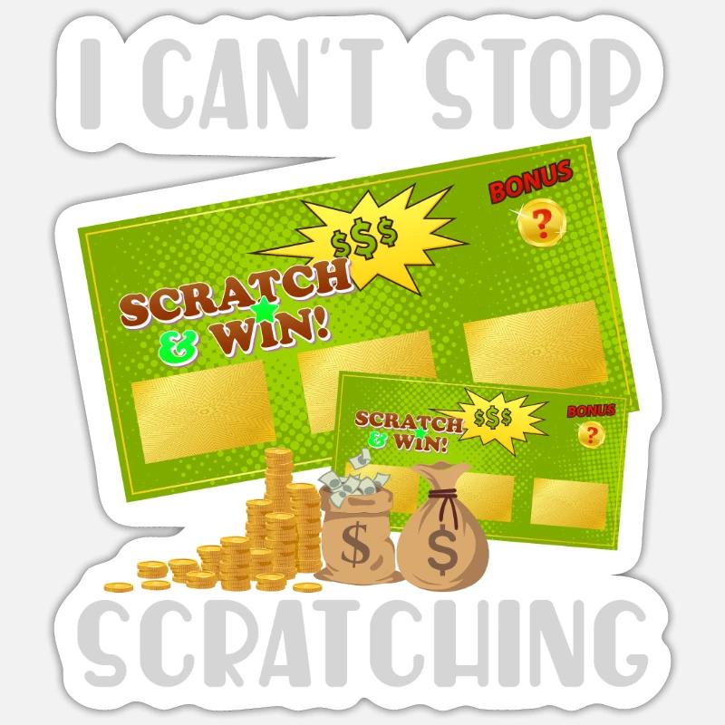I Can't Stop Scratching - Sticker size S (10 x 10 cm) - white matte