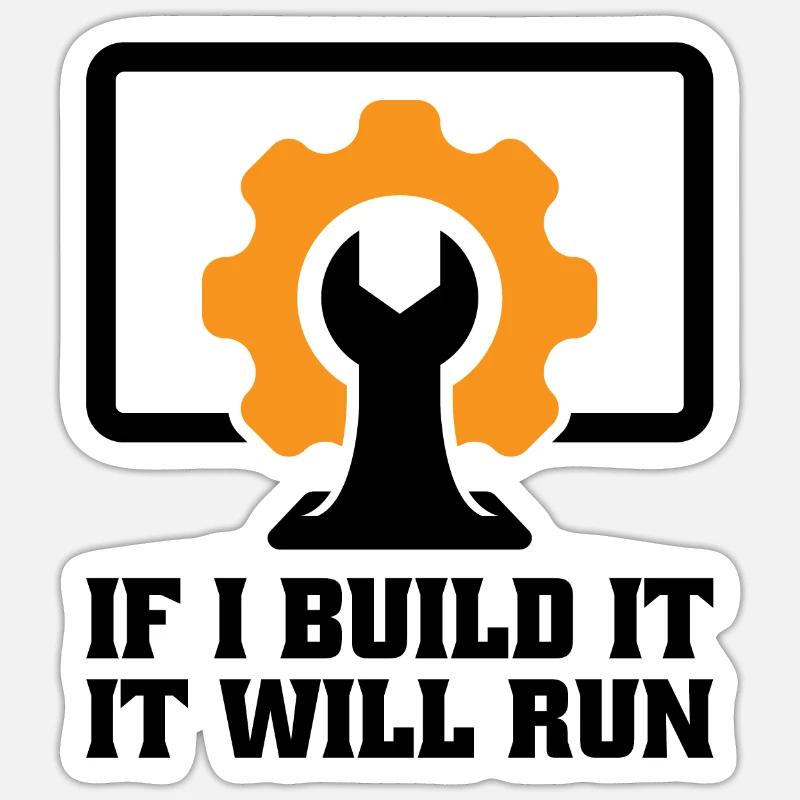 Technischer Support Computertechniker Technischer - Sticker Größe S (10 x 10 cm) - Mattweiß
