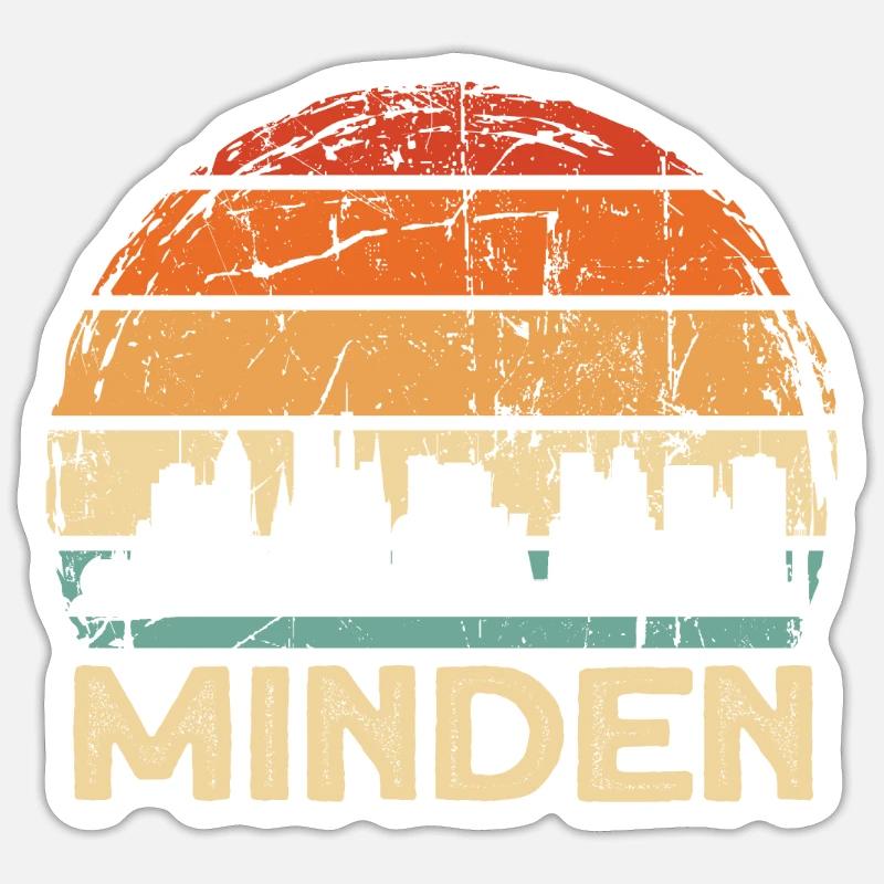 Minden - Sticker taille S (10 x 10 cm) - blanc mat
