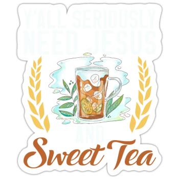 Sweet Tea Lover Gifts - Sticker size S (10 x 10 cm) - white matte - Front