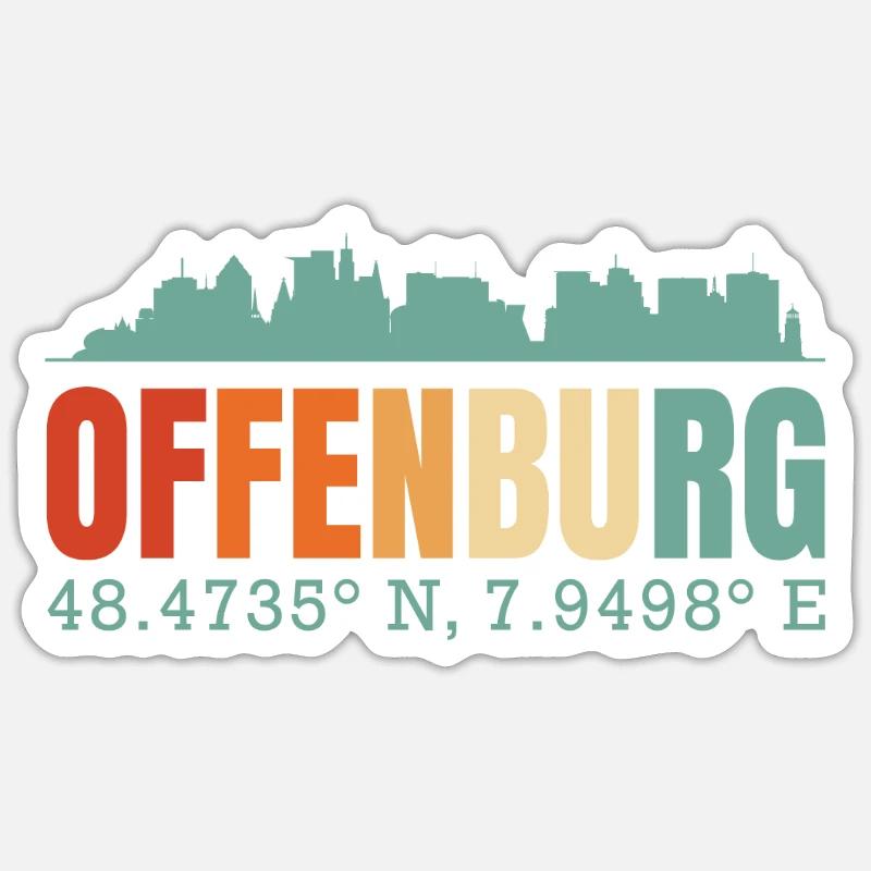 Offenburg - Sticker Größe S (10 x 10 cm) - Mattweiß