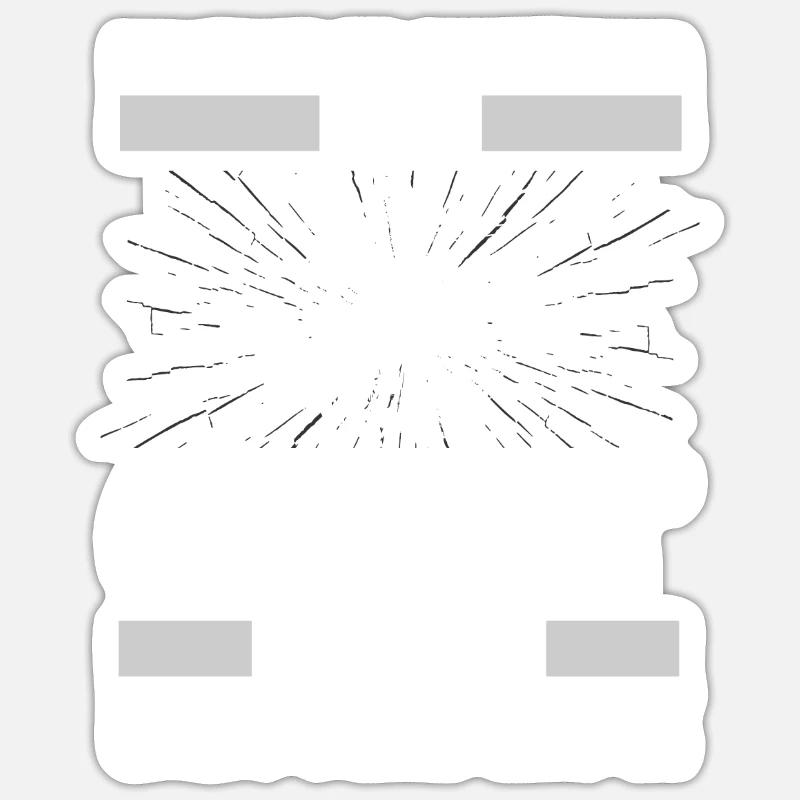 Chat d’orchestre - Sticker taille S (10 x 10 cm) - blanc mat
