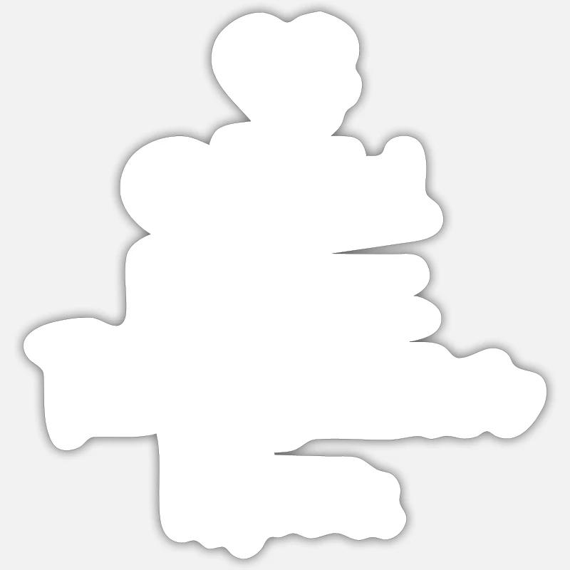 Tibet Terrier - Sticker Größe S (10 x 10 cm) - Mattweiß