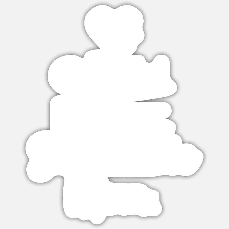 Schnoodle - Sticker taille S (10 x 10 cm) - blanc mat