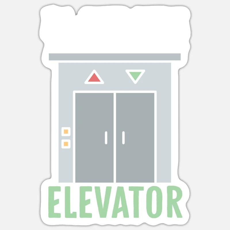 Elevator Mechanic Elevator Technician Maintenance Sticker size S (10 x 10 cm)