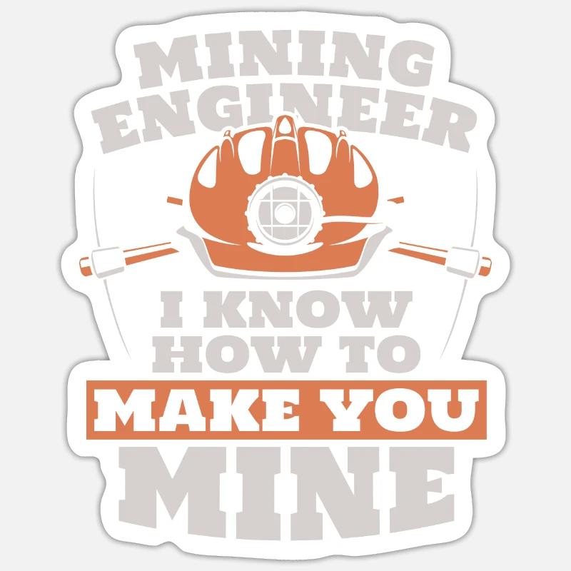 Engineer Safety helmet Mining engineer Sticker size S (10 x 10 cm)