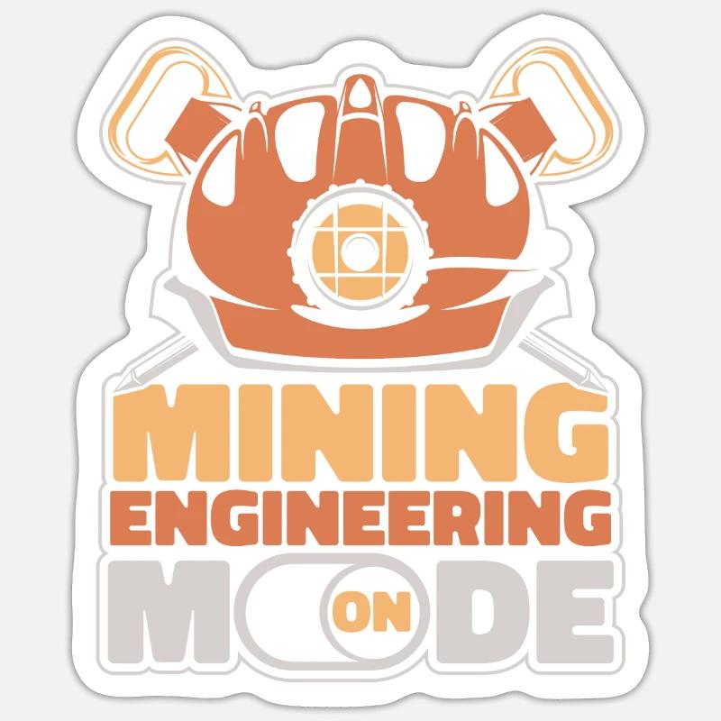 Engineer Safety helmet Mining engineer Sticker size S (10 x 10 cm)