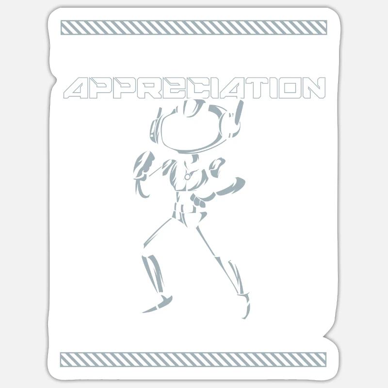 Robotik Ai Roboter - Sticker Größe S (10 x 10 cm) - Mattweiß