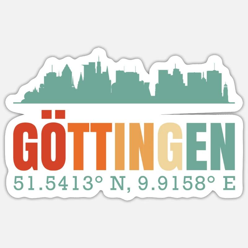 Goettingen - Sticker size S (10 x 10 cm) - white matte