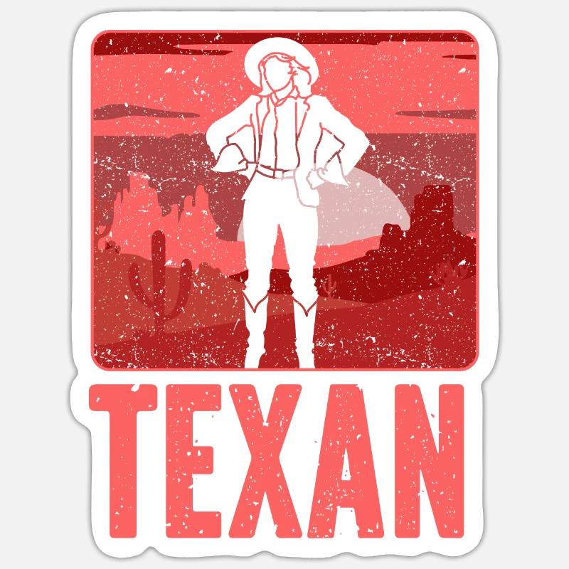 Texanerin Mutter Mädchen Texanisch Texaner Texas Sticker Größe S (10 x 10 cm)