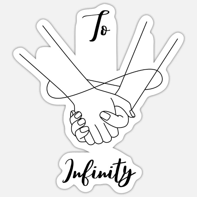 to infinity Sticker taille S (10 x 10 cm)
