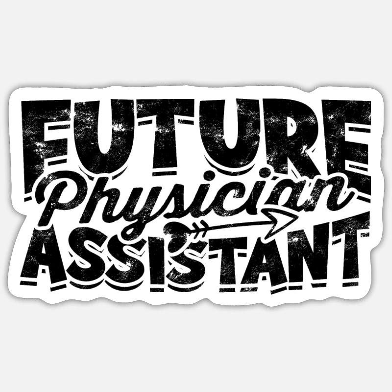 future physician assistant - physician - Sticker size S (10 x 10 cm) - white matte