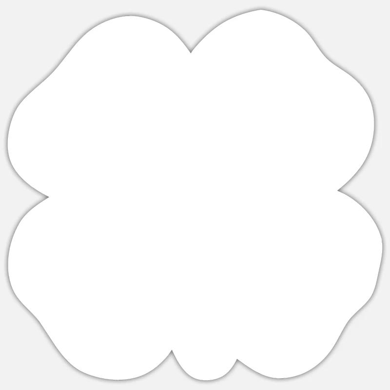 Trèfle à quatre feuilles de la Saint-Patrick - Vert Sticker taille S (10 x 10 cm)