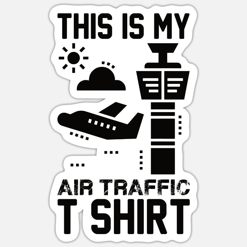 Air traffic controller Tower controller Flight attendants Sticker size S (10 x 10 cm)