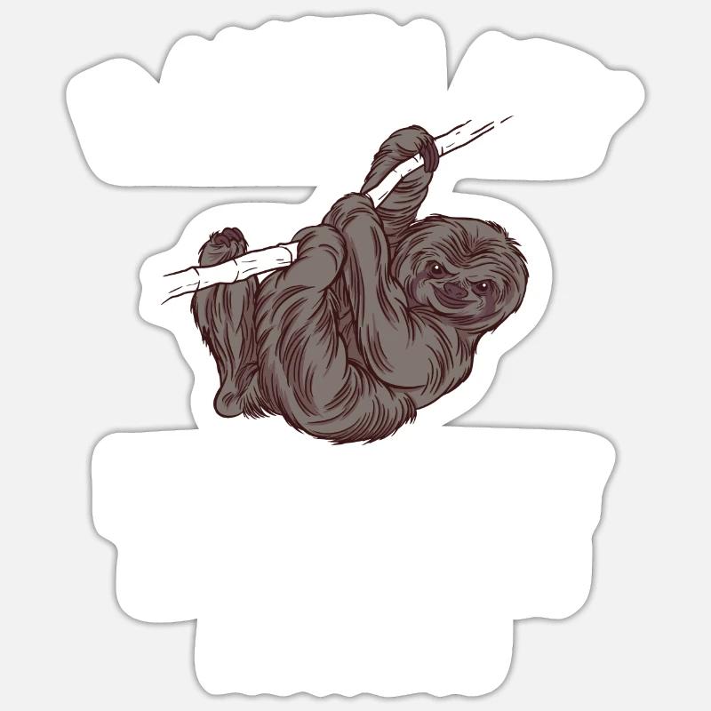Sloth Lover Sloth Gift Sticker size S (10 x 10 cm)