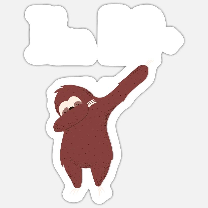 Sloth Lover Sloth Gift - Sticker size S (10 x 10 cm) - white matte