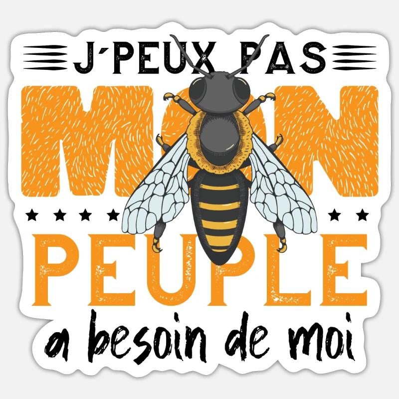 Mon Peuple Besoin De Moi - Sticker taille S (10 x 10 cm) - blanc mat