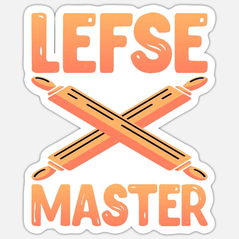 Lefse Master 16 - Sticker Größe S (10 x 10 cm) - Mattweiß