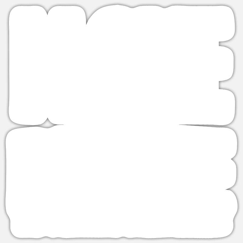 Ping-pong - Sticker taille S (10 x 10 cm) - blanc mat