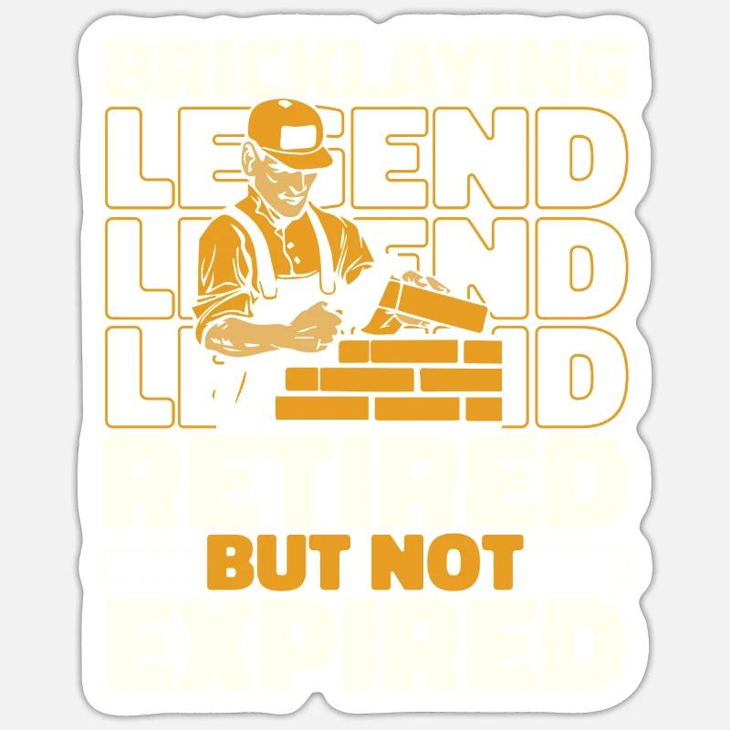 Retired bricklayer Sticker size S (10 x 10 cm)