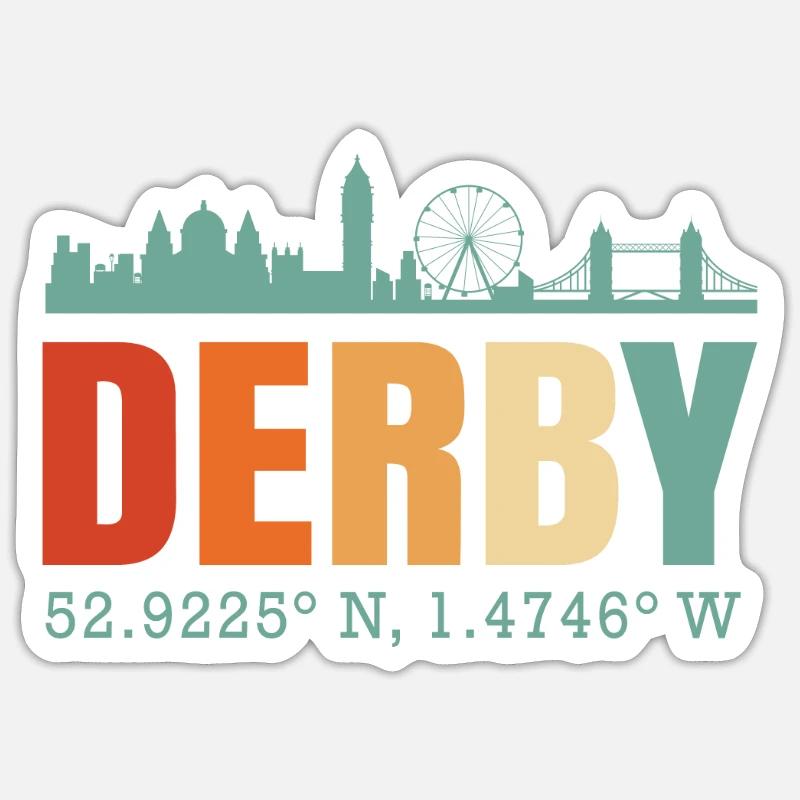 Derby - Sticker Größe S (10 x 10 cm) - Mattweiß