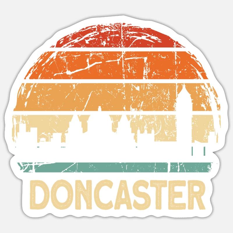 Doncaster - Sticker taille S (10 x 10 cm) - blanc mat