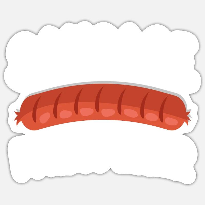 Chuchoteur de saucisses - Sticker taille S (10 x 10 cm) - blanc mat
