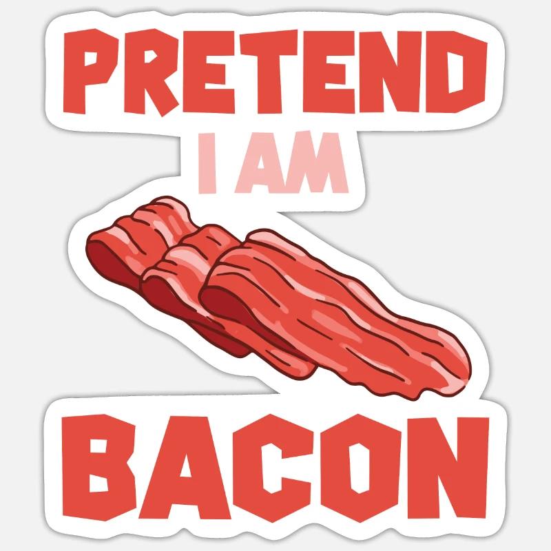 Funny Bacon Gift Sticker size S (10 x 10 cm)