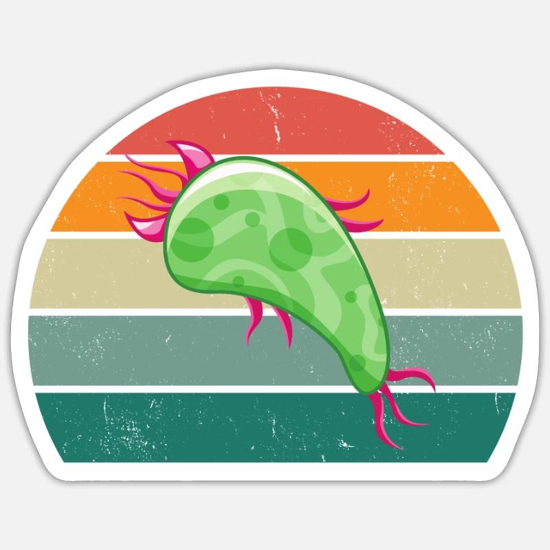 Microscope Tardian Slipper Microbiologie - Sticker taille S (10 x 10 cm) - blanc mat