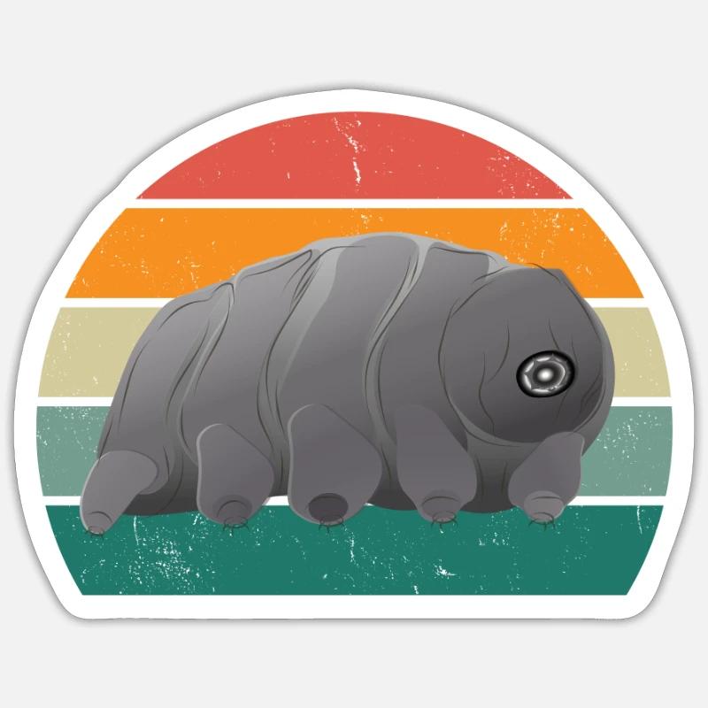 Slipper Tardian Microscope Microbiology Sticker size S (10 x 10 cm)