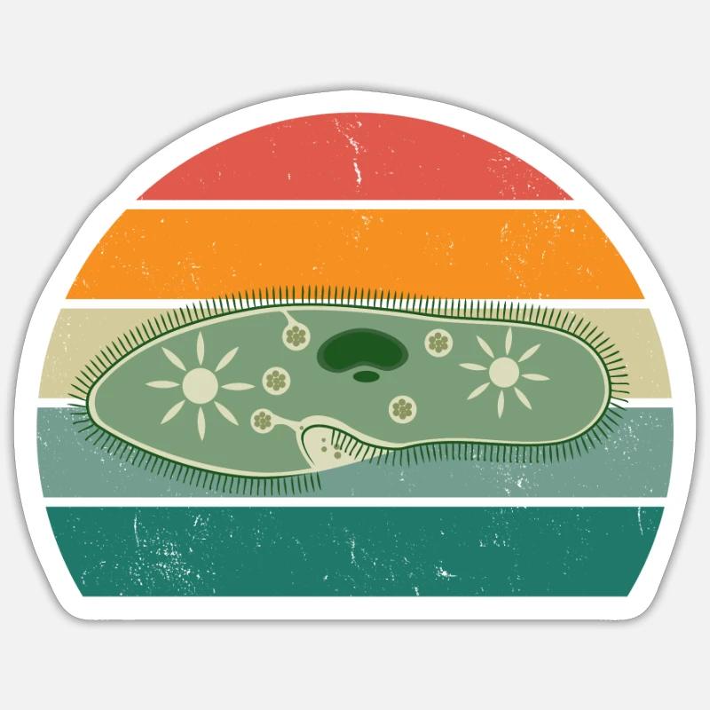 Microscope Tardian Slipper Microbiologie - Sticker taille S (10 x 10 cm) - blanc mat