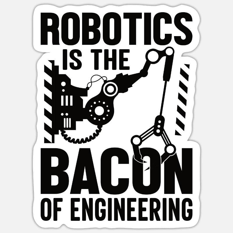 Robot Programmer Automation Technician - Sticker size S (10 x 10 cm) - white matte