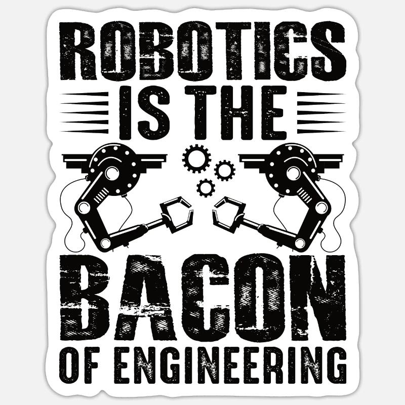 Roboter Programmierer Automatisierungstechniker - Sticker Größe S (10 x 10 cm) - Mattweiß