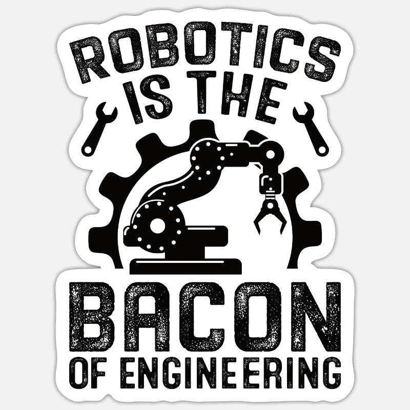 Roboter Programmierer Automatisierungstechniker - Sticker Größe S (10 x 10 cm) - Mattweiß
