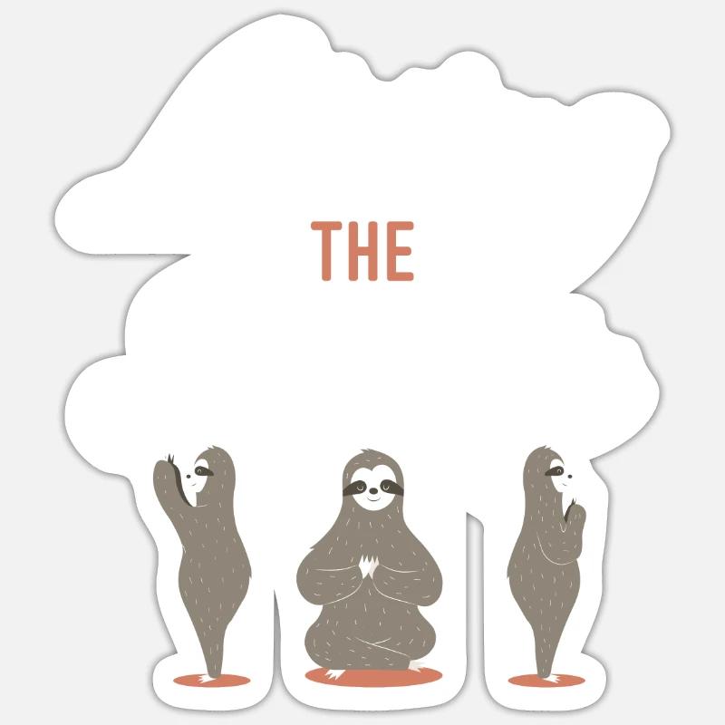 Sloth Lover Sloth Gift - Sticker size S (10 x 10 cm) - white matte