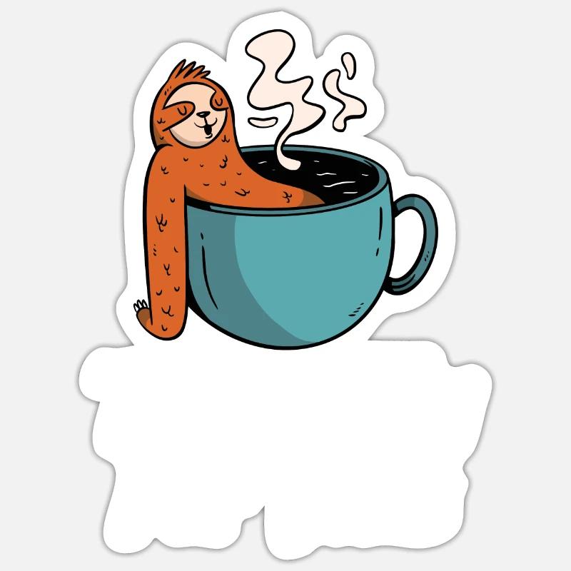 Sloth Lover Sloth Gift - Sticker size S (10 x 10 cm) - white matte