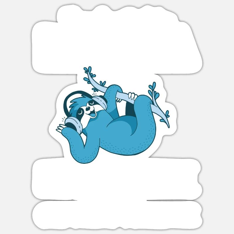 Sloth Lover Sloth Gift - Sticker size S (10 x 10 cm) - white matte