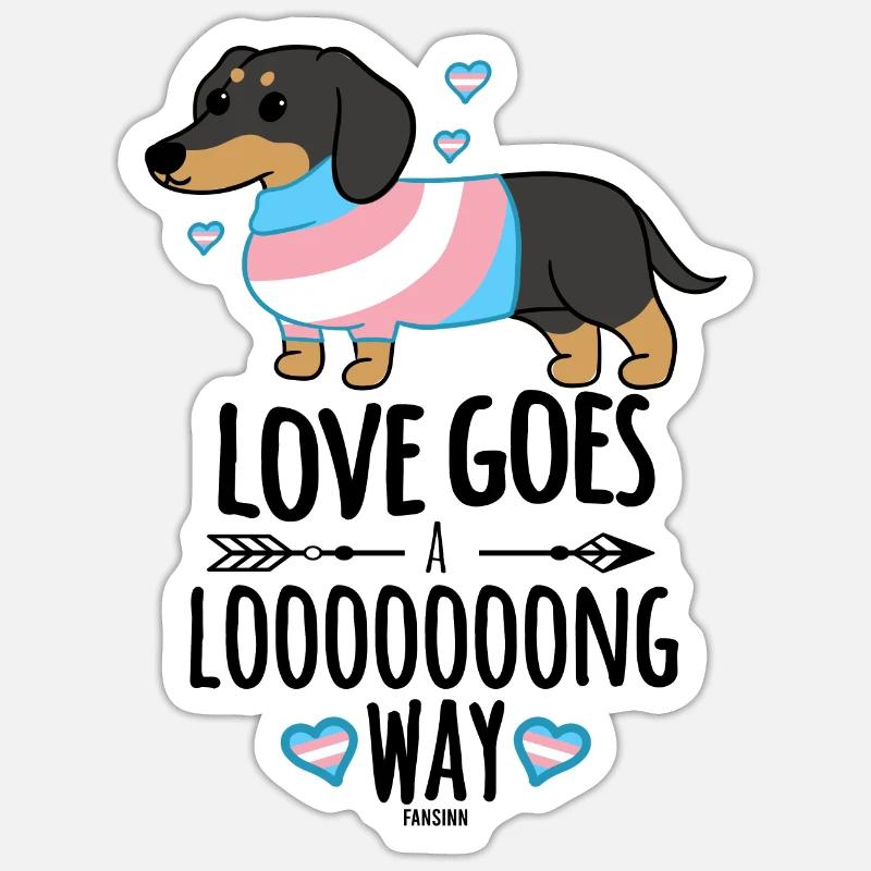 Dachshund - Sticker size S (10 x 10 cm) - white matte