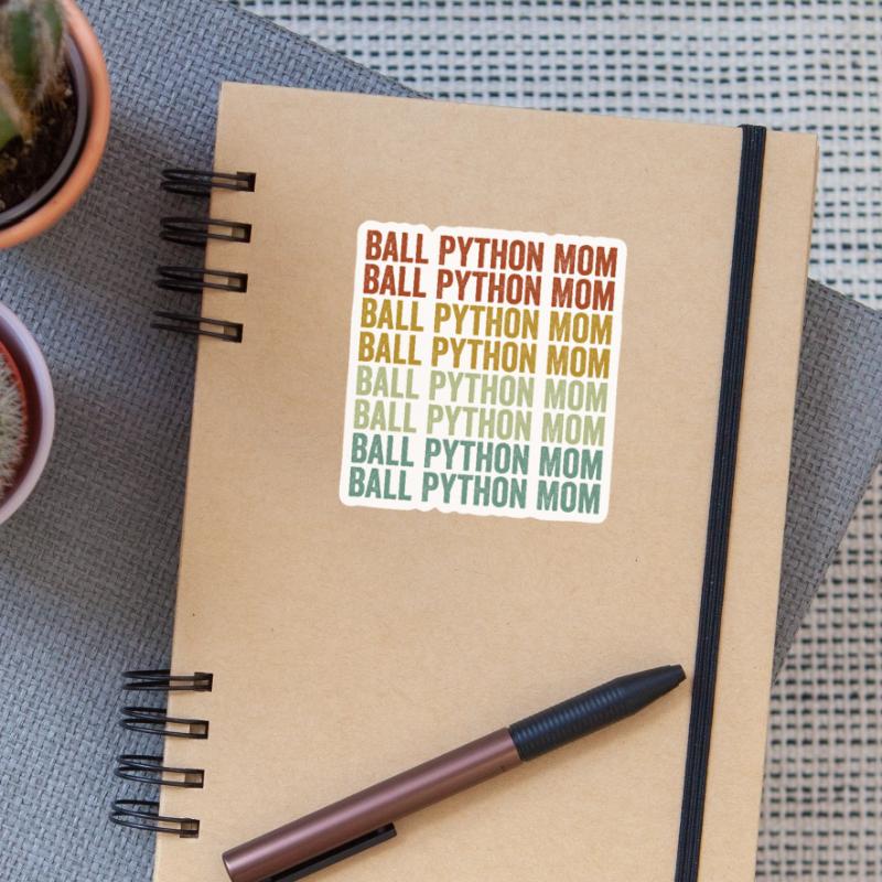 Ball python Mama Ball python Snake Mama Sticker size S (10 x 10 cm)