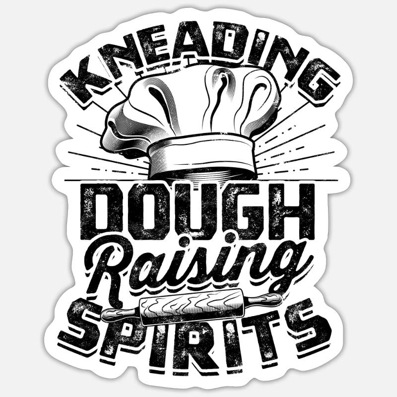 Kneading dough, raising spirits - Bakers Sticker size S (10 x 10 cm)