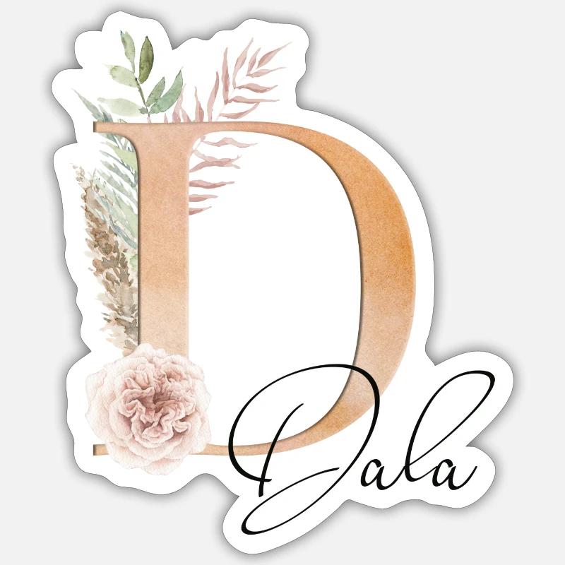 Dala! Name Boho Sticker Größe S (10 x 10 cm)