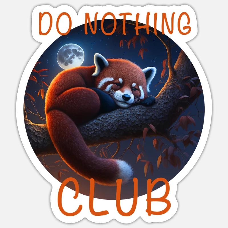 Roter Panda - Sticker Größe S (10 x 10 cm) - Mattweiß