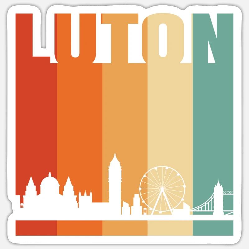 Luton - Sticker size S (10 x 10 cm) - white matte