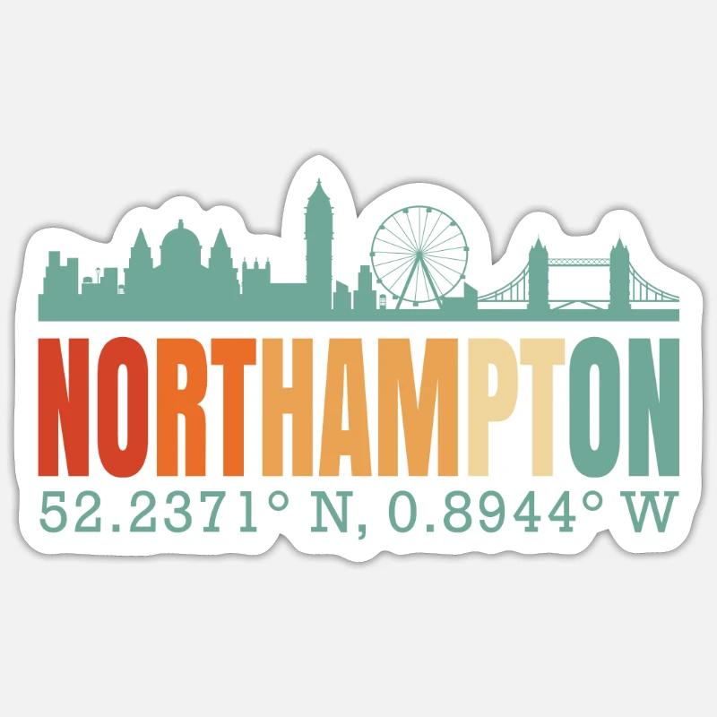 Northampton - Sticker size S (10 x 10 cm) - white matte