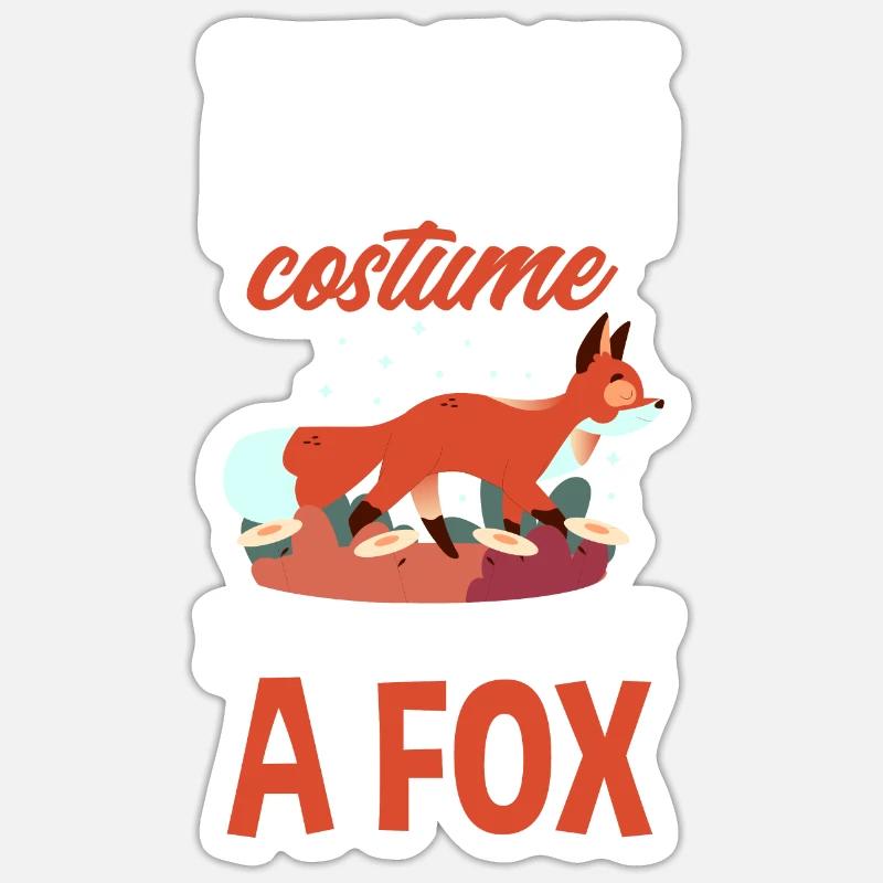 Fuchs - Sticker Größe S (10 x 10 cm) - Mattweiß
