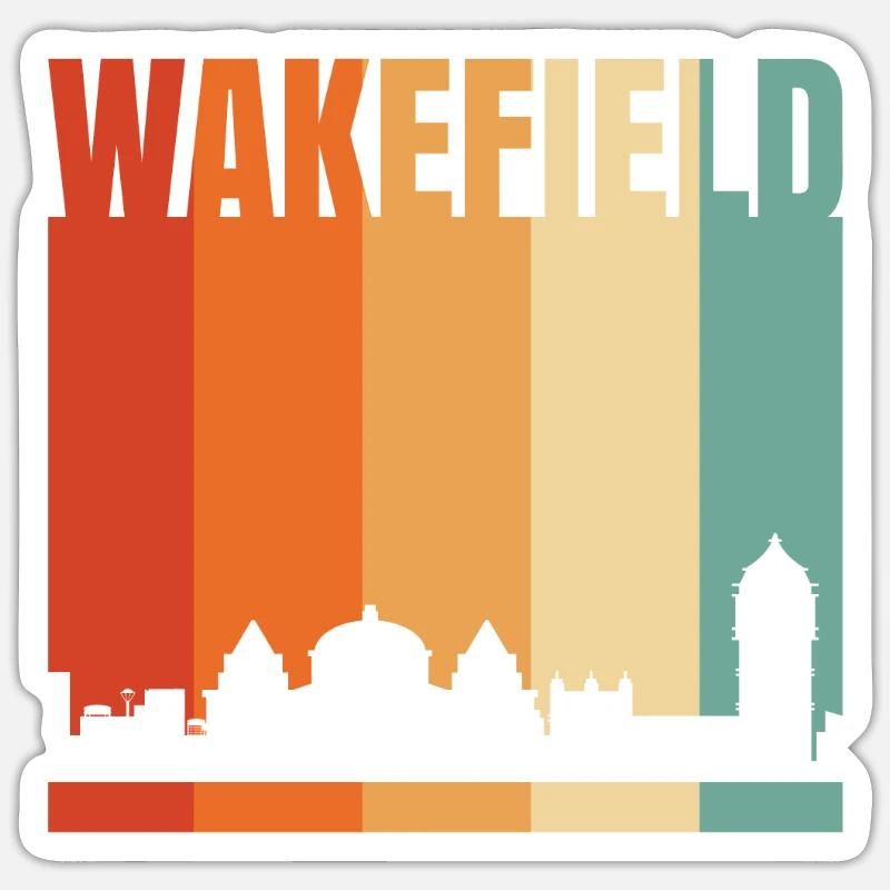 Wakefield - Sticker taille S (10 x 10 cm) - blanc mat