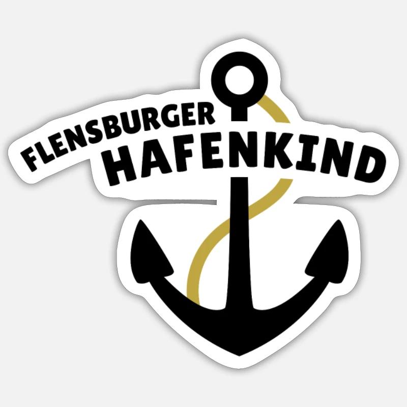 Flensburger Hafenkind Sticker Größe S (10 x 10 cm)