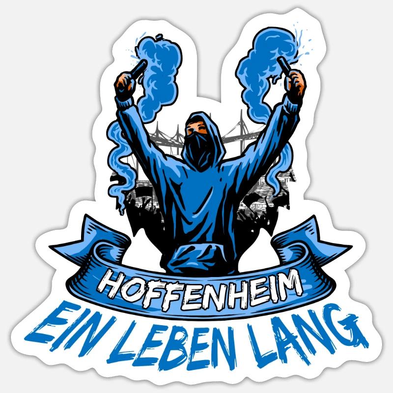 Hoffenheim ein Leben lang - Sticker Größe S (10 x 10 cm) - Mattweiß